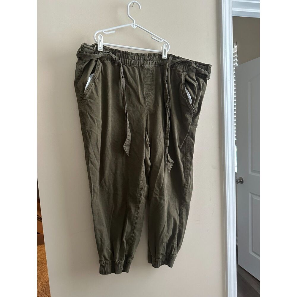 Levi's Olive Green Utility Joggers Plus Size 18W Elastic Waist Drawstring